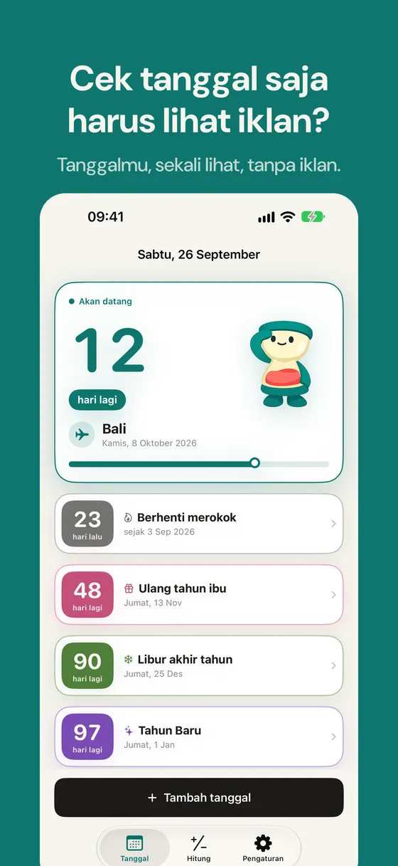 Tangkapan layar Daysto 1