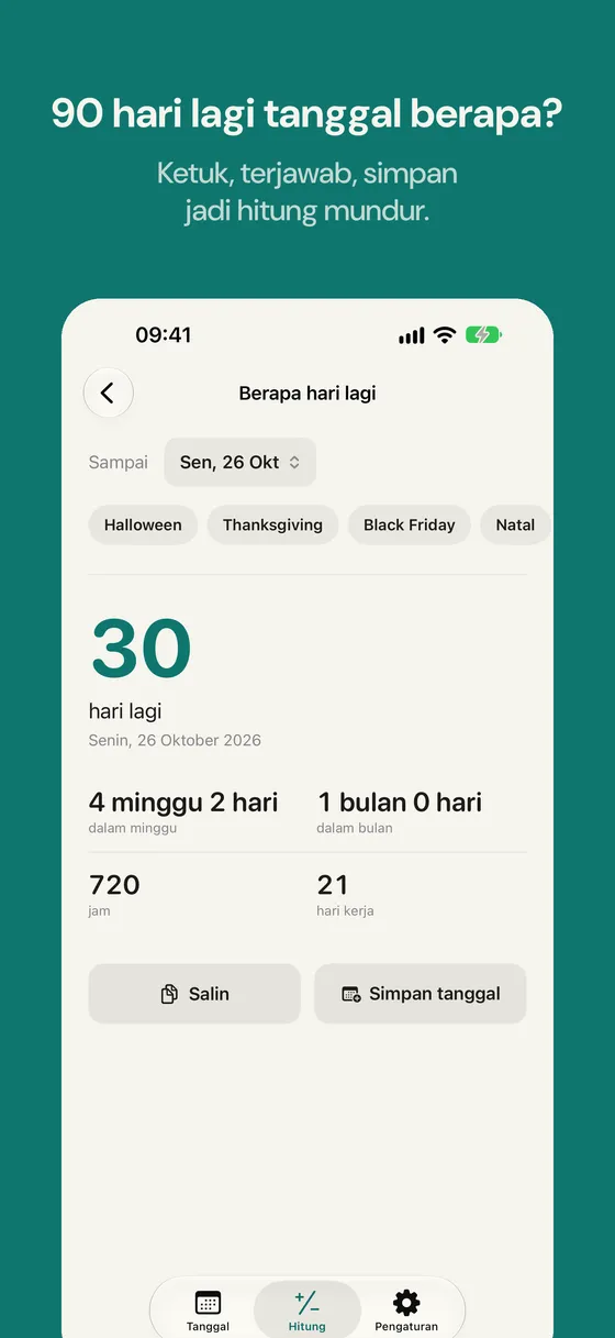 Tangkapan layar Daysto 2