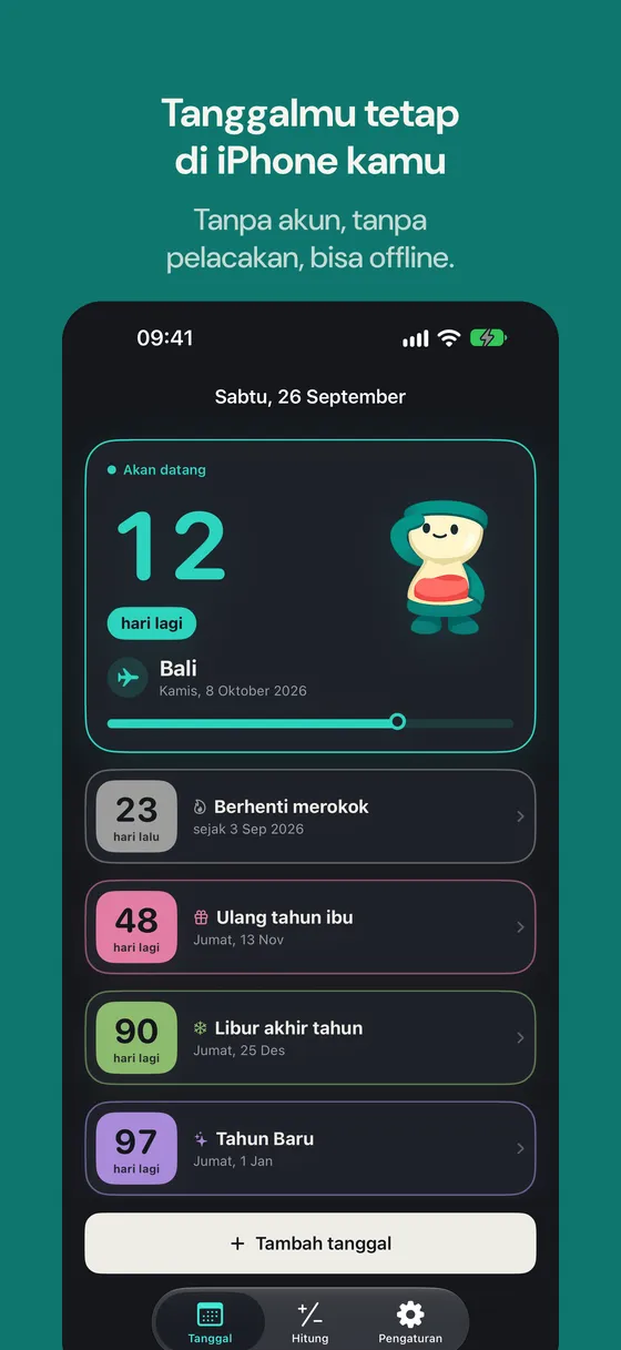 Tangkapan layar Daysto 6