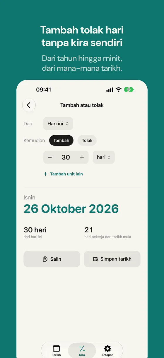 Tangkapan skrin Daysto 4