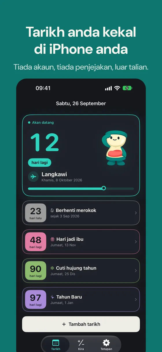 Tangkapan skrin Daysto 6