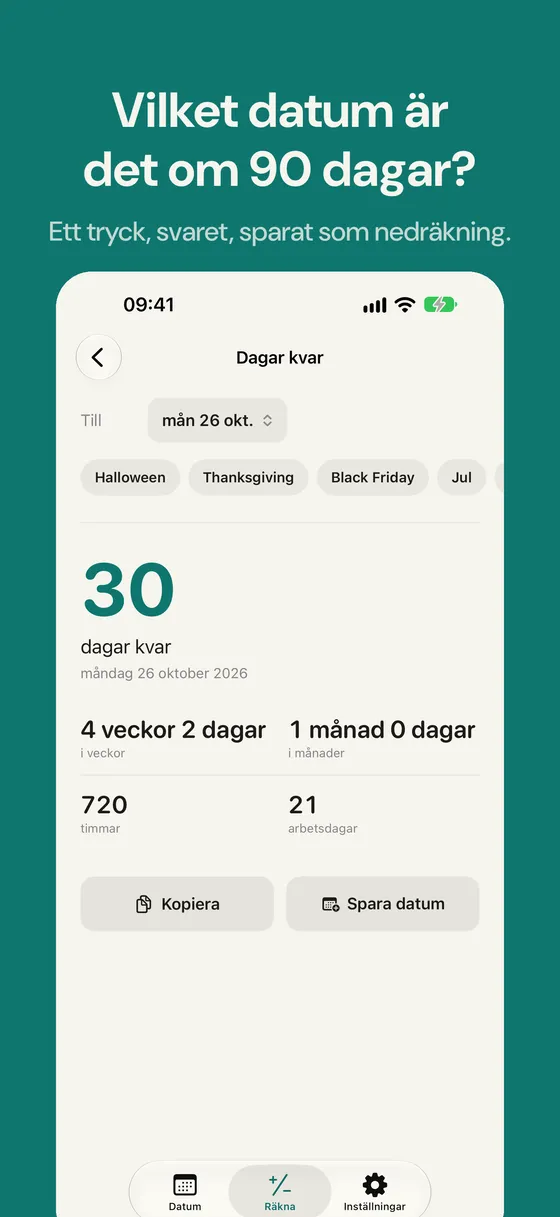 Skärmbild av Daysto 2