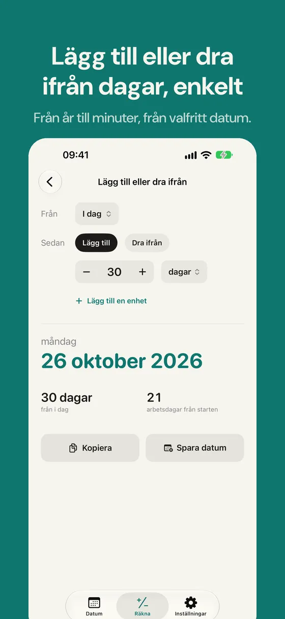 Skärmbild av Daysto 4