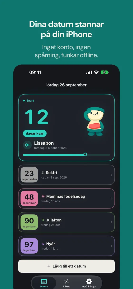 Skärmbild av Daysto 6