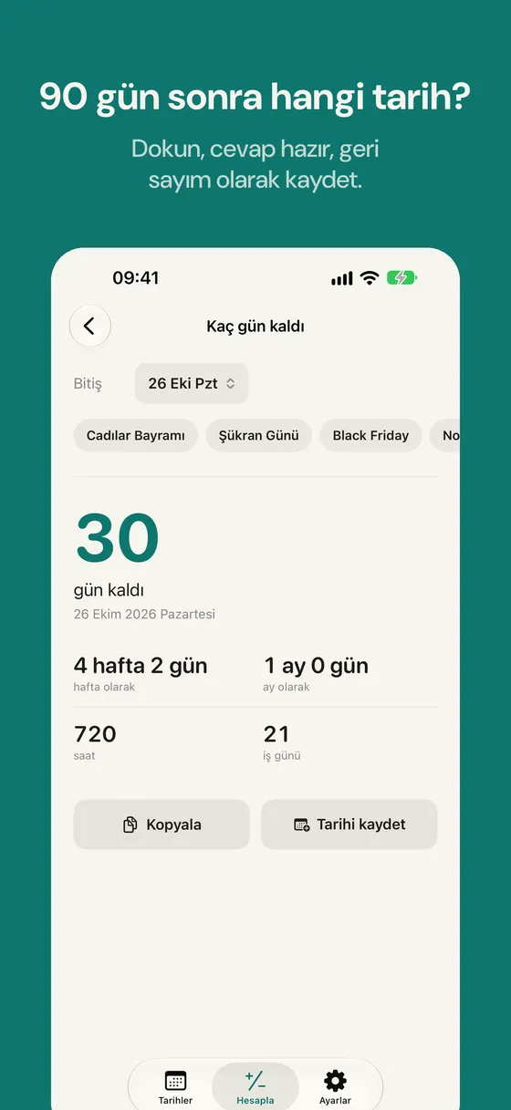 Daysto ekran görüntüsü 2