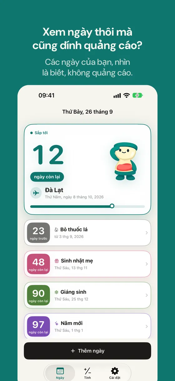 Ảnh chụp màn hình Daysto 1