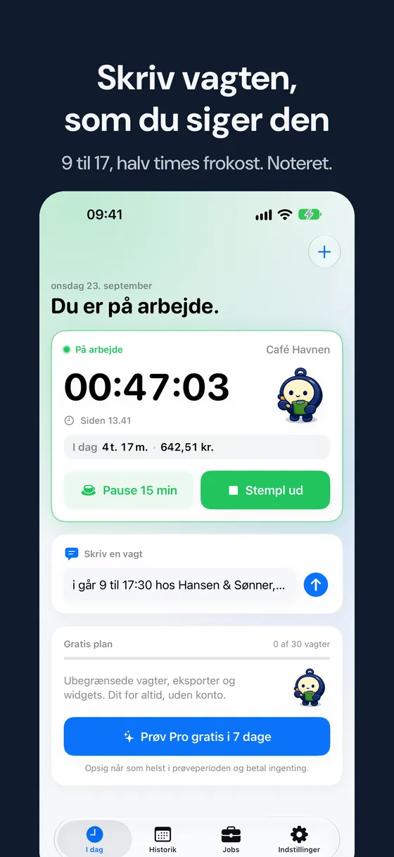 Hourbook skærmbillede 4