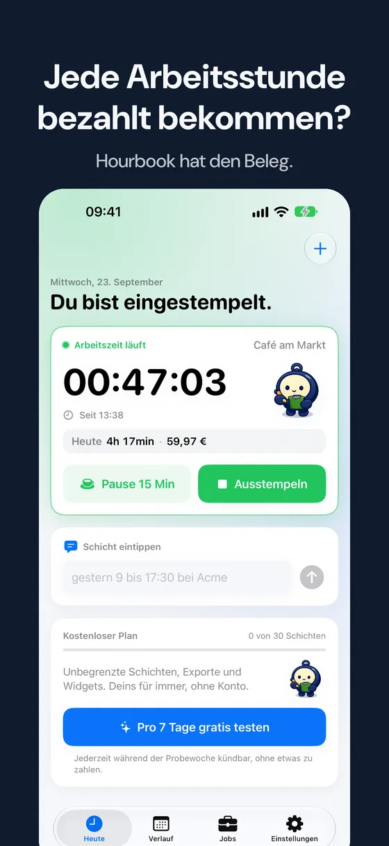 Hourbook Screenshot 1