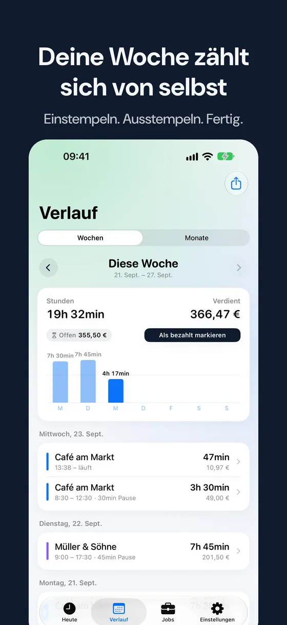 Hourbook Screenshot 2