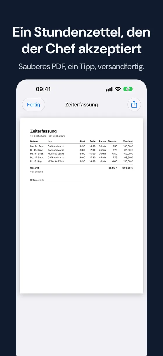 Hourbook Screenshot 3