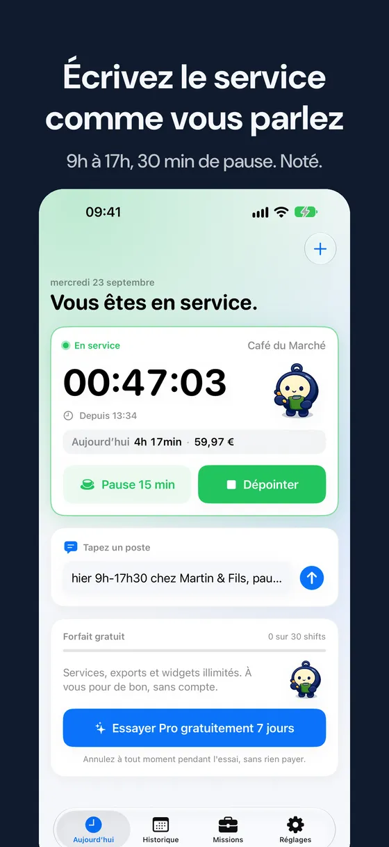 Capture d'écran de Hourbook 4