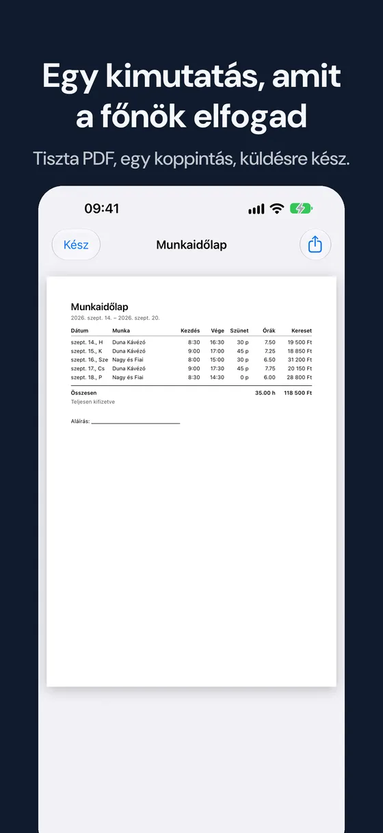 Hourbook képernyőkép 3