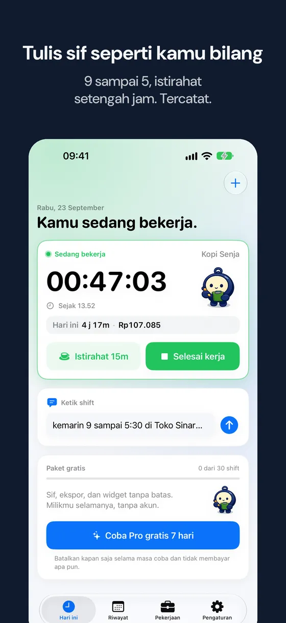 Tangkapan layar Hourbook 4