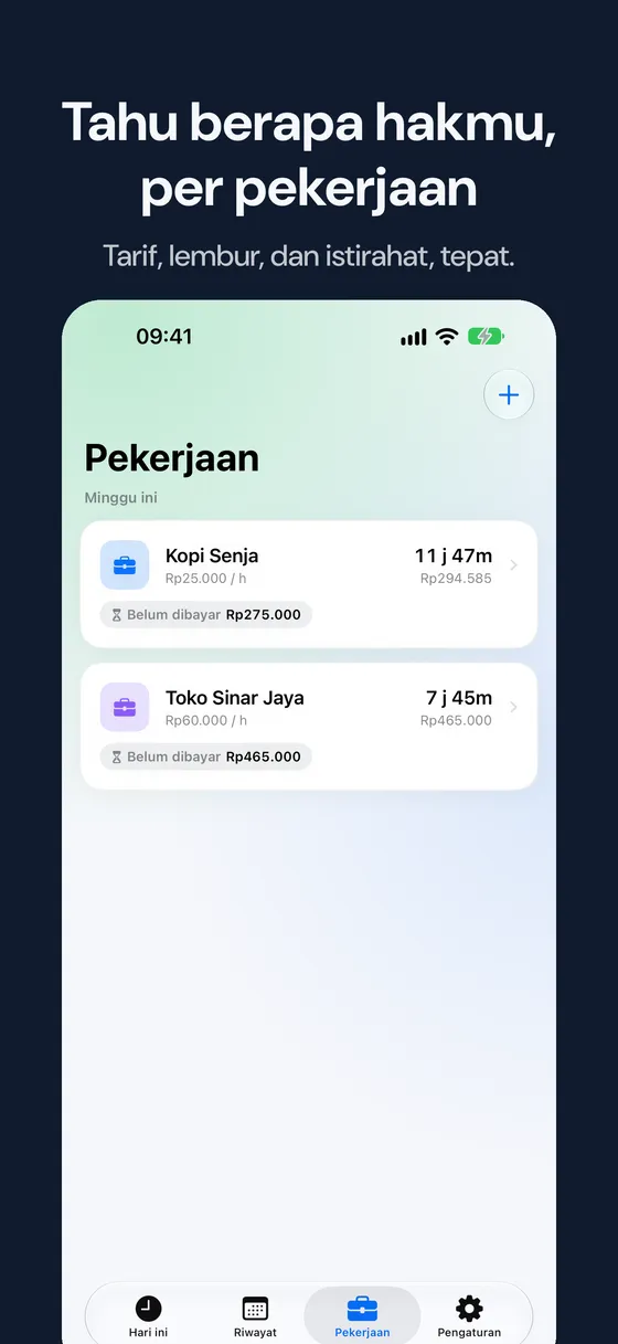 Tangkapan layar Hourbook 5