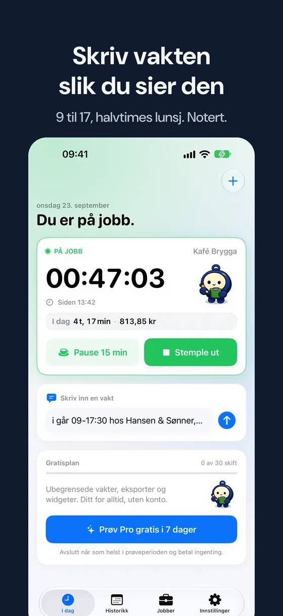 Hourbook skjermbilde 4