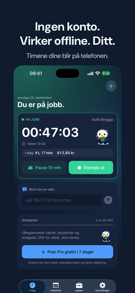 Hourbook skjermbilde 6
