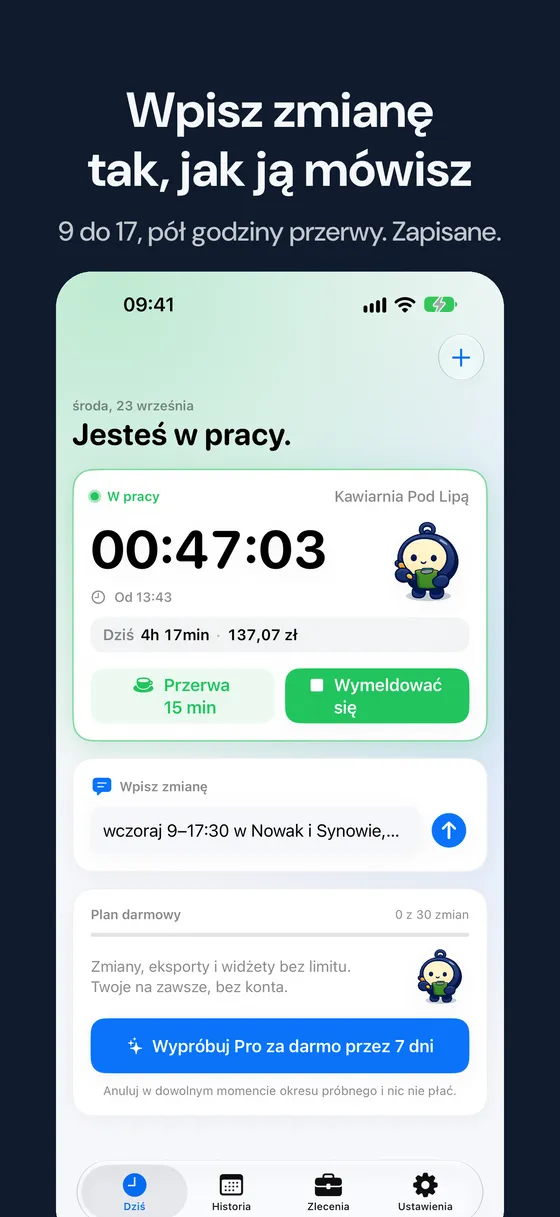 Zrzut ekranu Hourbook 4