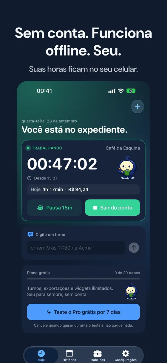 Captura de tela do Hourbook 6