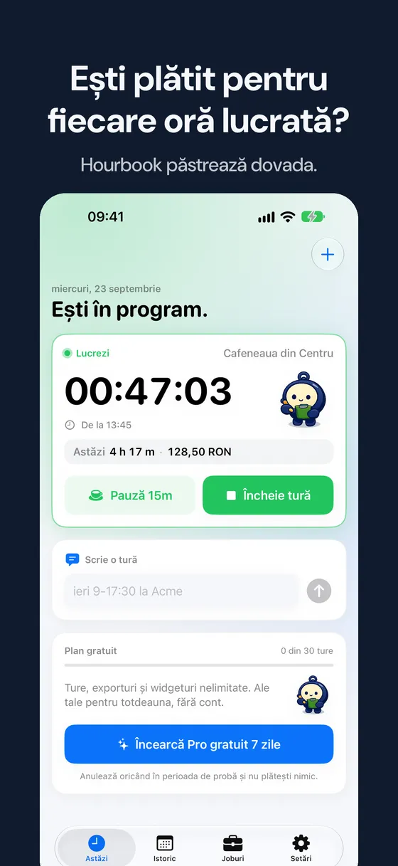 Captură de ecran Hourbook 1