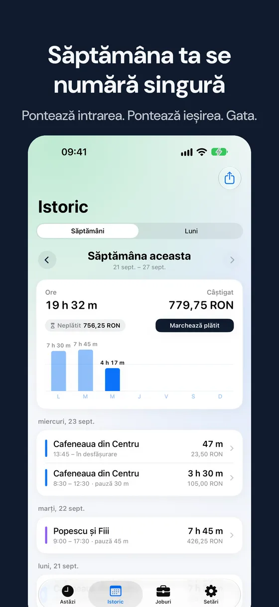 Captură de ecran Hourbook 2