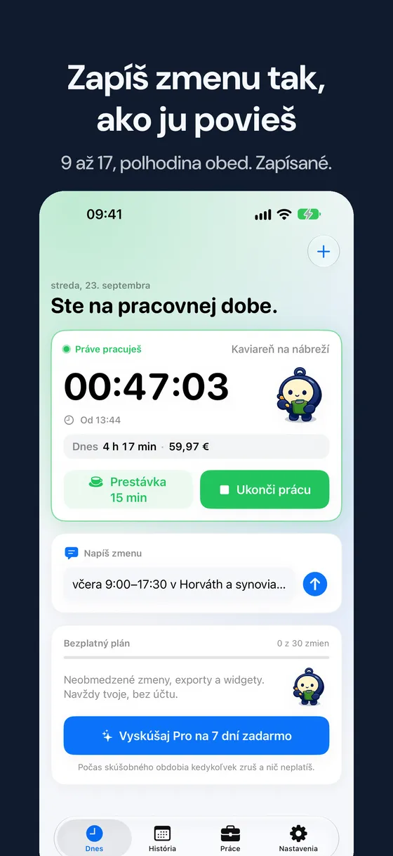 Snímka obrazovky Hourbook 4