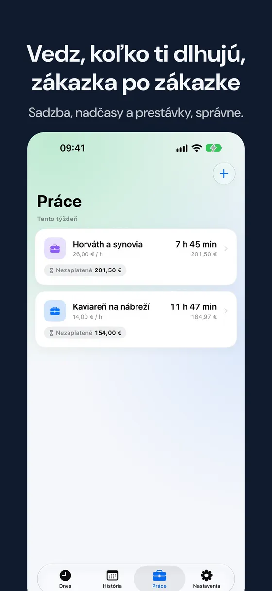 Snímka obrazovky Hourbook 5