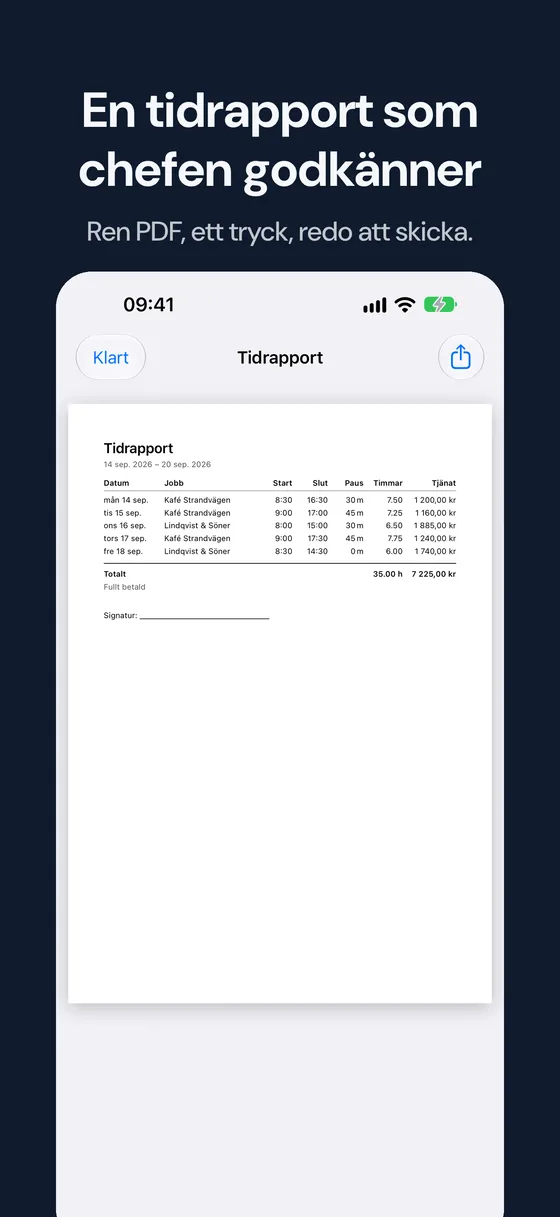 Hourbook skärmbild 3