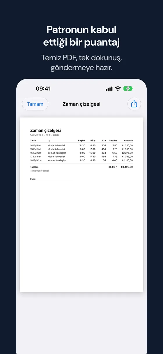 Hourbook ekran görüntüsü 3
