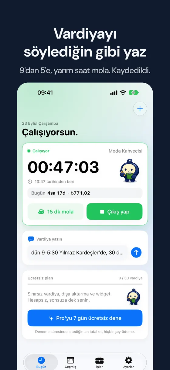 Hourbook ekran görüntüsü 4