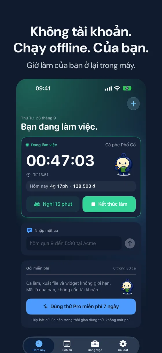 Ảnh chụp màn hình Hourbook 6